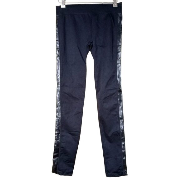 Prime Cut Womens Black Leggings Leather Stripe Size Medium/Large Run Small - Picture 5 of 7